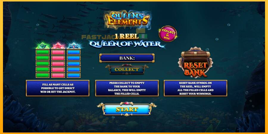 Hrací automat: 1 Reel Queen of Water s reálnou šancou na výhru