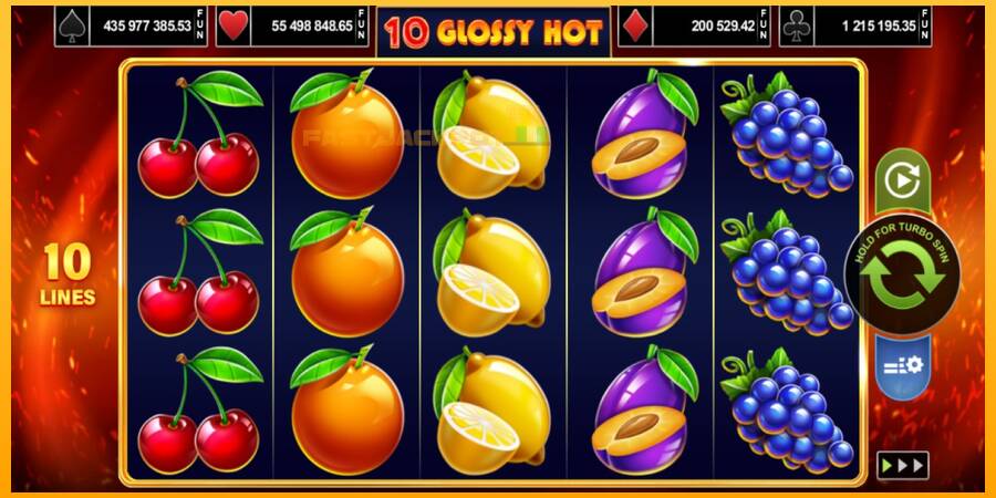 Hrací automat: 10 Glossy Hot s reálnou šancou na výhru