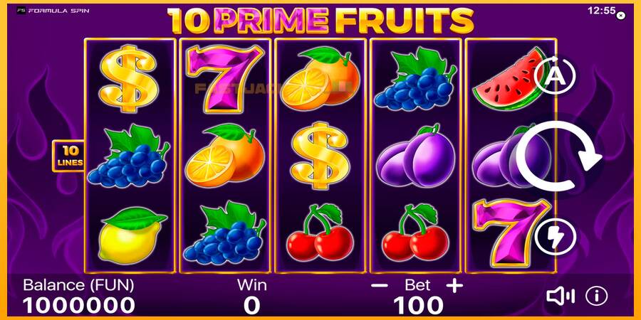 Hrací automat: 10 Prime Fruits s reálnou šancou na výhru