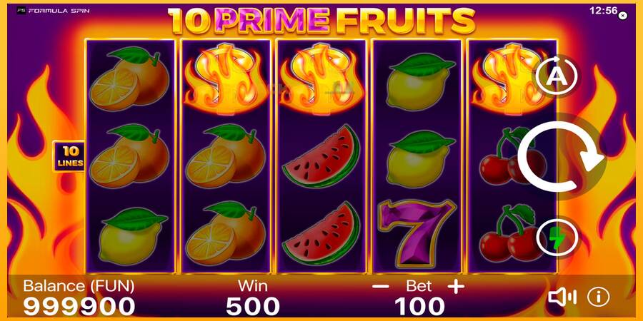 Hrací automat: 10 Prime Fruits s reálnou šancou na výhru