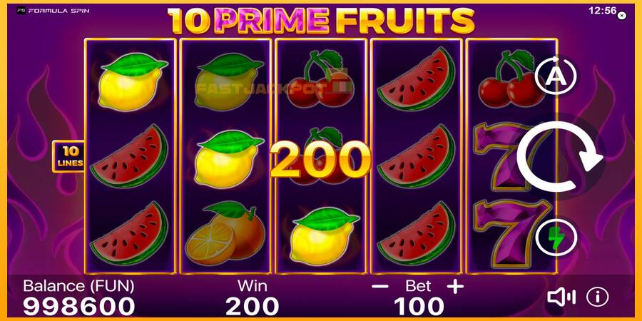 Hrací automat: 10 Prime Fruits s reálnou šancou na výhru