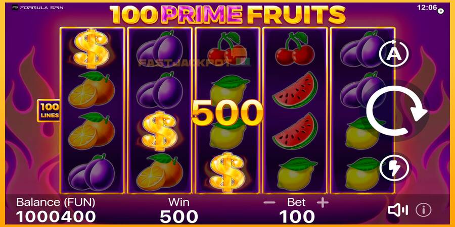 Hrací automat: 100 Prime Fruits s reálnou šancou na výhru