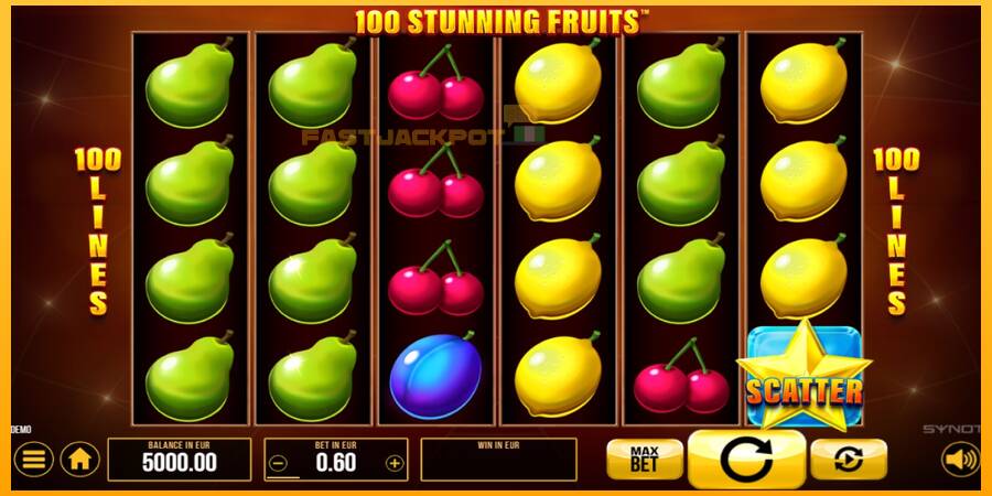 Hrací automat: 100 Stunning Fruits s reálnou šancou na výhru