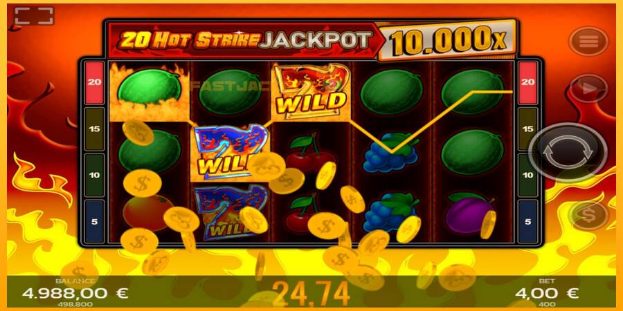 Hrací automat: 20 Hot Strike Jackpot s reálnou šancou na výhru