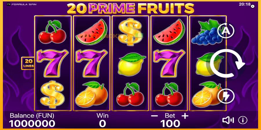 Hrací automat: 20 Prime Fruits s reálnou šancou na výhru