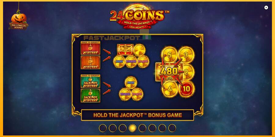 Hrací automat: 24 Coins Halloween Jackpots s reálnou šancou na výhru