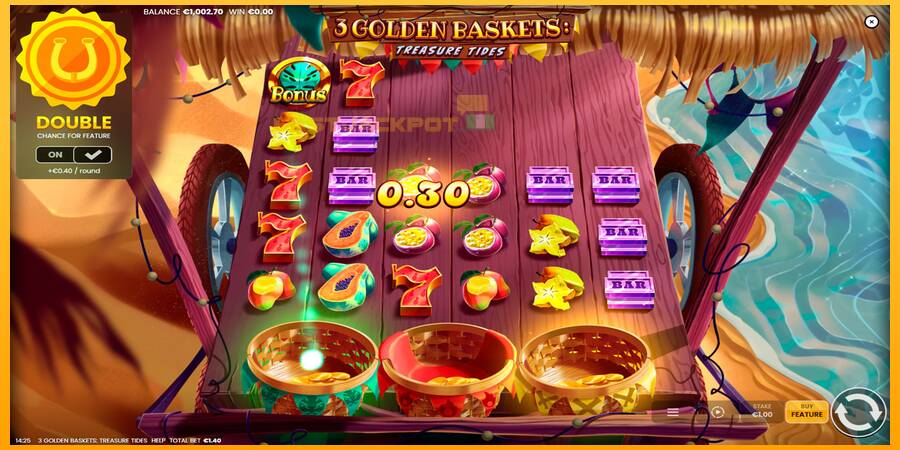 Hrací automat: 3 Golden Baskets: Treasure Tides s reálnou šancou na výhru