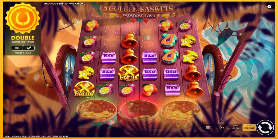 Hrací automat: 3 Golden Baskets: Treasure Tides s reálnou šancou na výhru