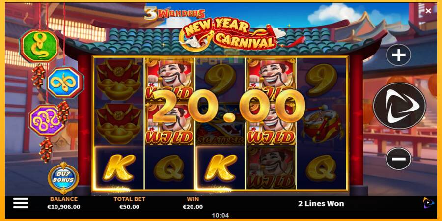 Hrací automat: 3 Wonders New Year Carnival s reálnou šancou na výhru