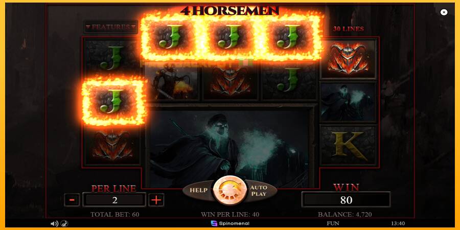 Hrací automat: 4 Horsemen s reálnou šancou na výhru