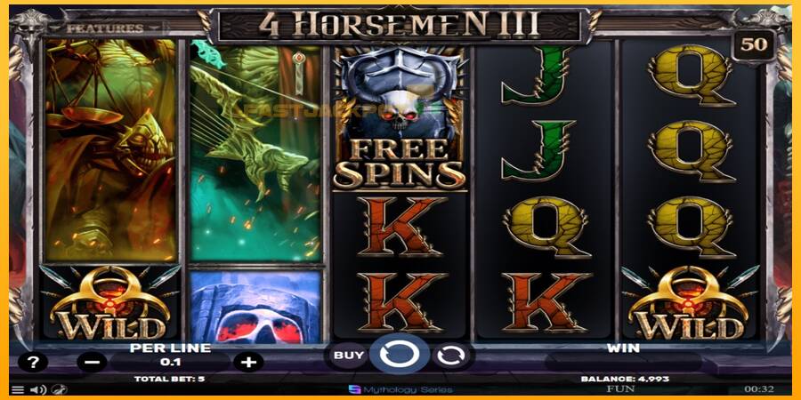 Hrací automat: 4 Horsemen III s reálnou šancou na výhru