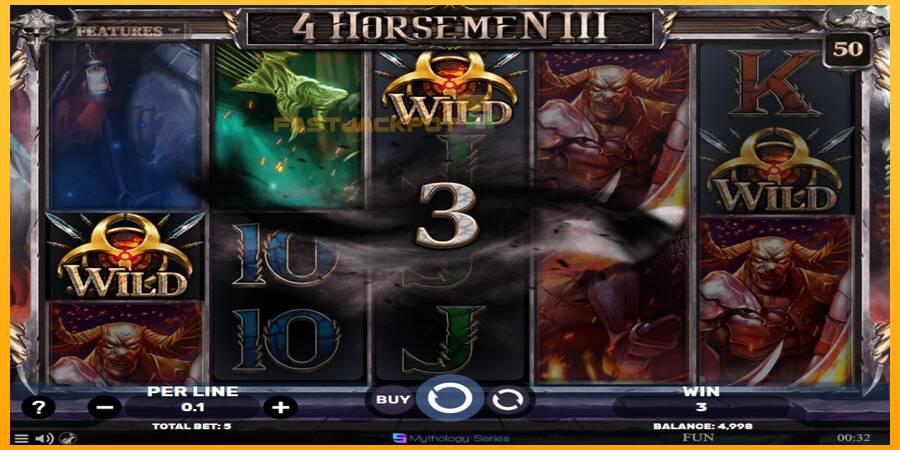 Hrací automat: 4 Horsemen III s reálnou šancou na výhru