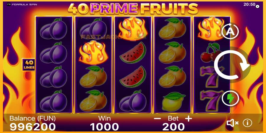 Hrací automat: 40 Prime Fruits s reálnou šancou na výhru