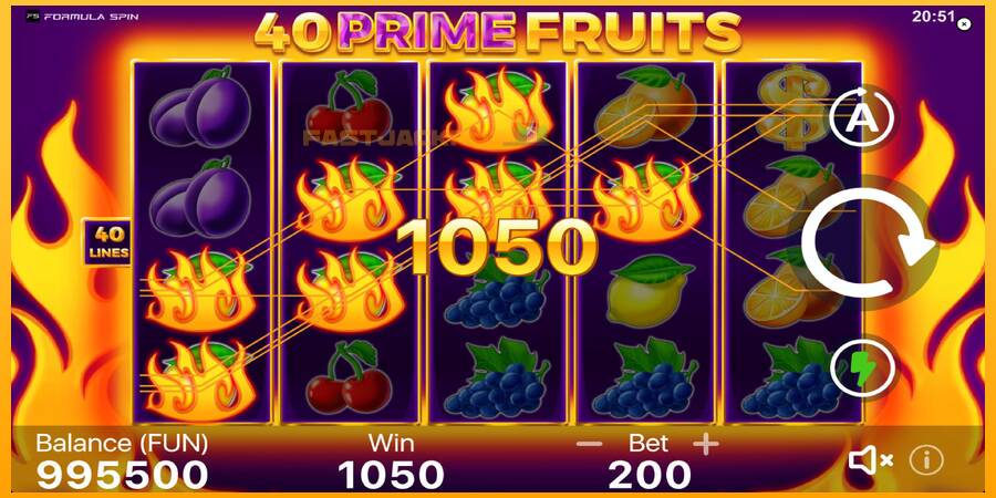 Hrací automat: 40 Prime Fruits s reálnou šancou na výhru