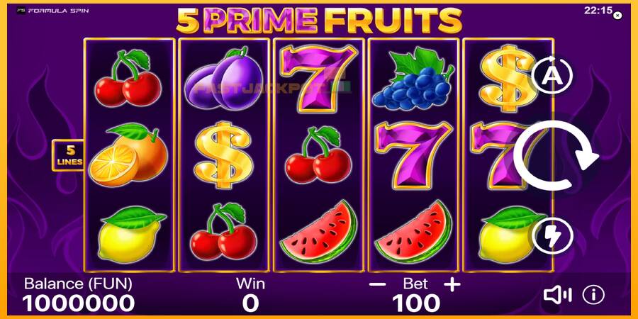 Hrací automat: 5 Prime Fruits s reálnou šancou na výhru