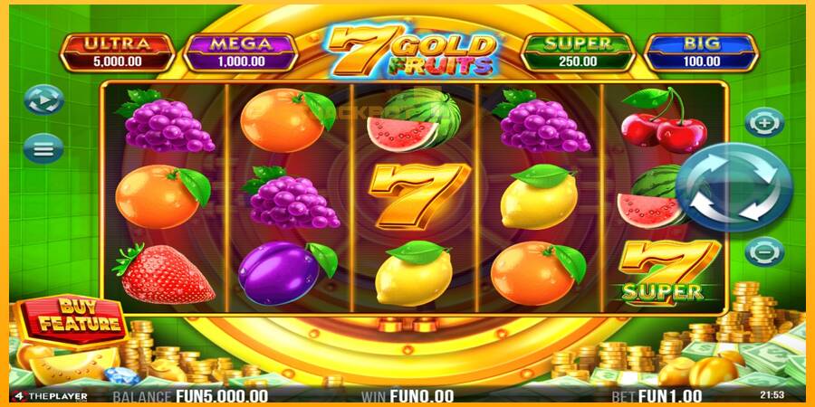 Hrací automat: 7 Gold Fruits s reálnou šancou na výhru