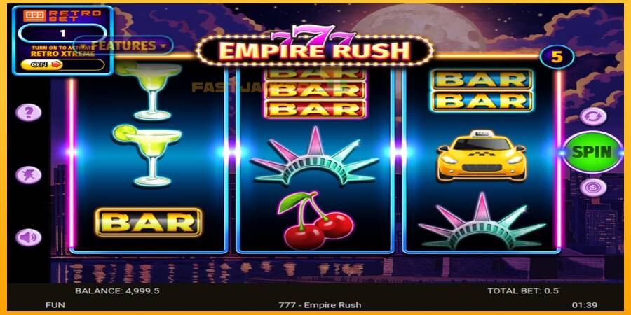 Hrací automat: 777 Empire Rush s reálnou šancou na výhru