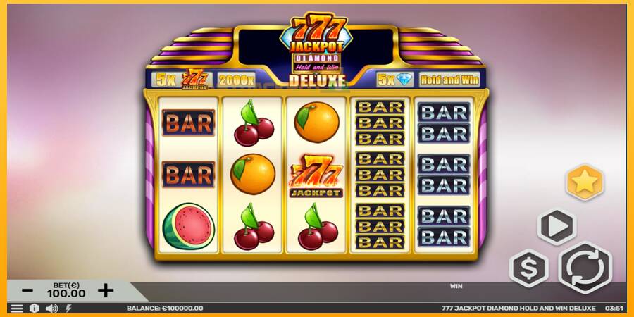 Hrací automat: 777 Jackpot Diamond Hold and Win Deluxe s reálnou šancou na výhru