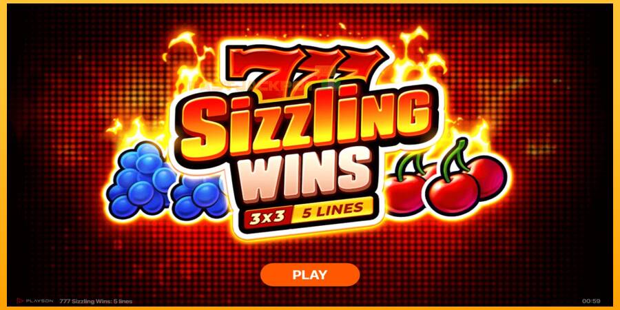 Hrací automat: 777 Sizzling Wins: 5 Lines s reálnou šancou na výhru