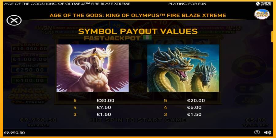 Hrací automat: Age of the Gods: King of Olympus Fire Blaze Xtreme s reálnou šancou na výhru