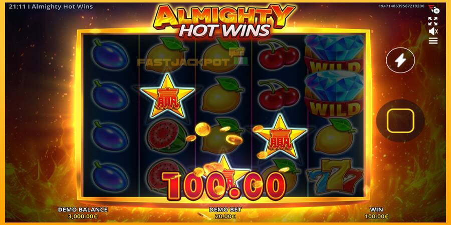 Hrací automat: Almighty Hot Wins s reálnou šancou na výhru