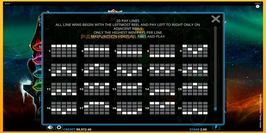 Hrací automat: Ammit Arctic Freeze Power Combo s reálnou šancou na výhru