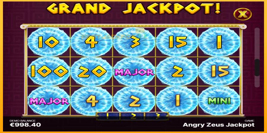 Hrací automat: Angry Zeus Jackpot s reálnou šancou na výhru