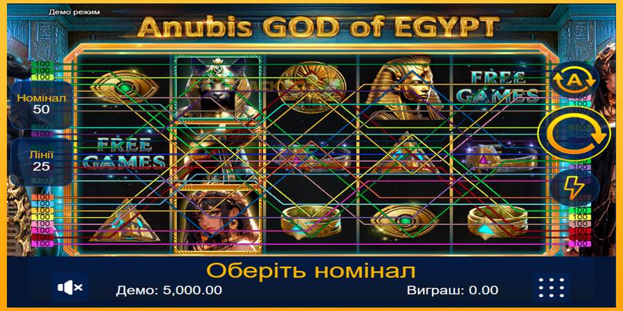 Hrací automat: Anubis God of Egypt s reálnou šancou na výhru