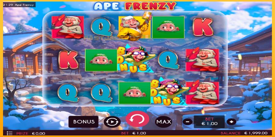 Hrací automat: Ape Frenzy s reálnou šancou na výhru