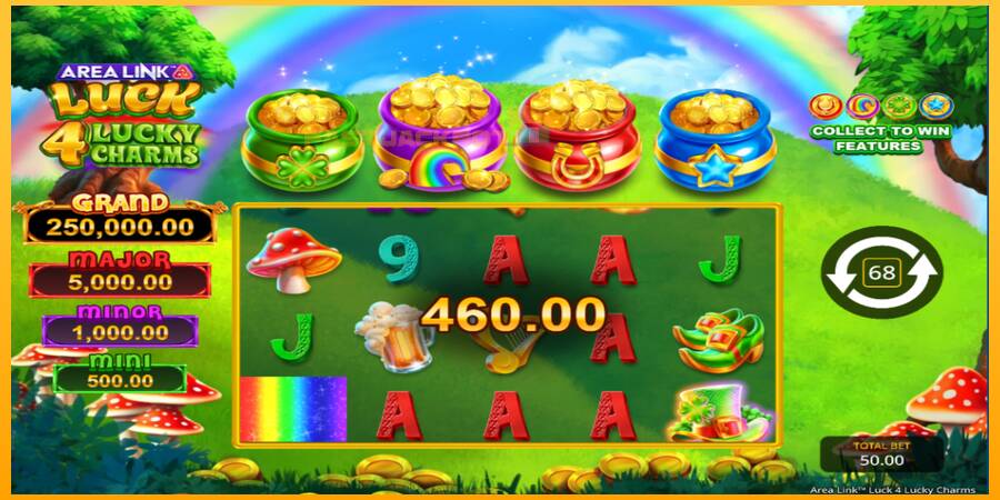 Hrací automat: Area Link Luck 4 Lucky Charms s reálnou šancou na výhru