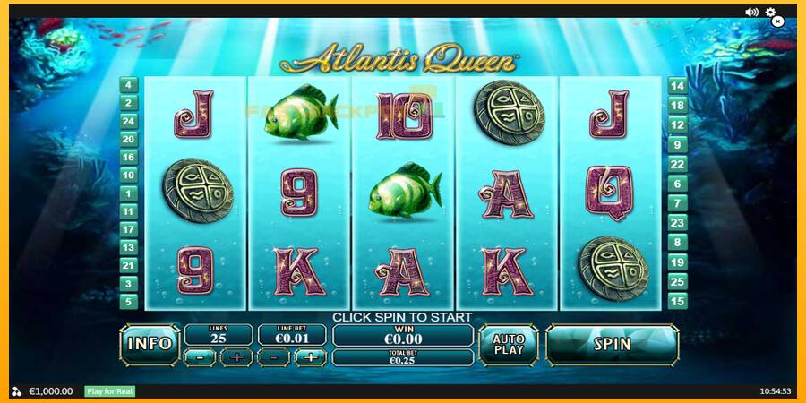 Hrací automat: Atlantis Queen s reálnou šancou na výhru