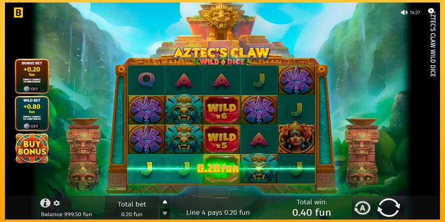 Hrací automat: Aztecs Claw Wild Dice s reálnou šancou na výhru