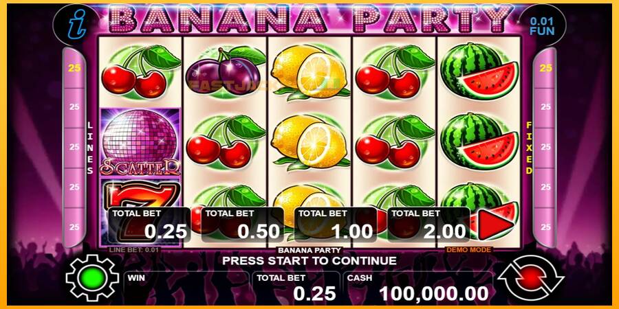 Hrací automat: Banana Party s reálnou šancou na výhru