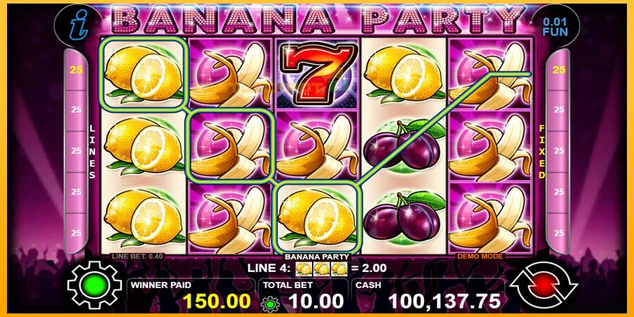 Hrací automat: Banana Party s reálnou šancou na výhru