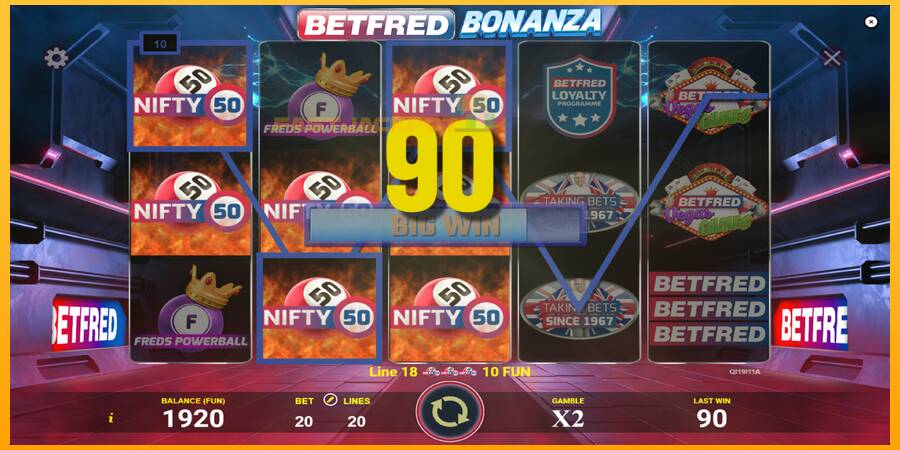 Hrací automat: Betfred Bonanza s reálnou šancou na výhru