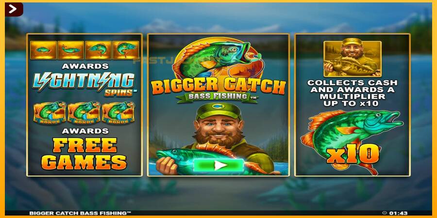 Hrací automat: Bigger Catch Bass Fishing Rapid Fire Jackpots s reálnou šancou na výhru