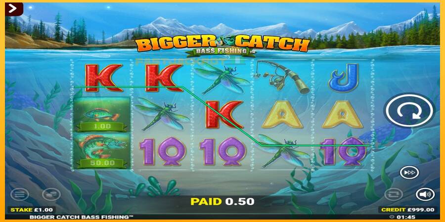 Hrací automat: Bigger Catch Bass Fishing Rapid Fire Jackpots s reálnou šancou na výhru