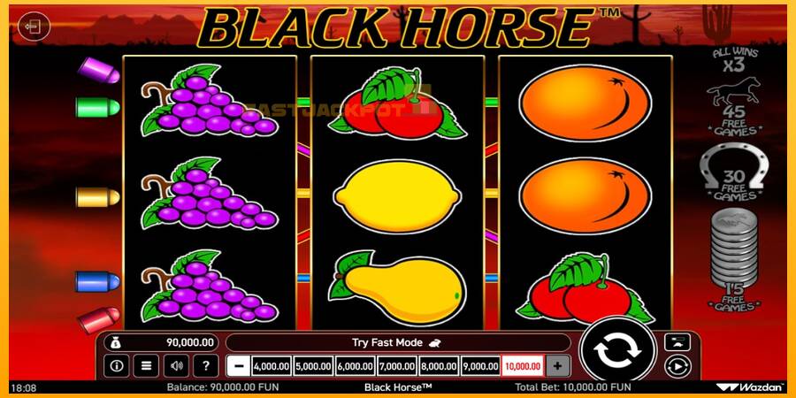 Hrací automat: Black Horse s reálnou šancou na výhru