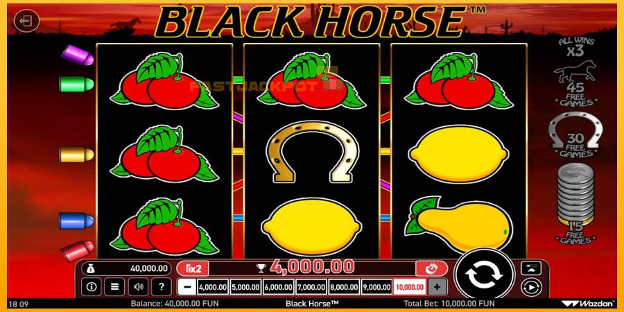 Hrací automat: Black Horse s reálnou šancou na výhru