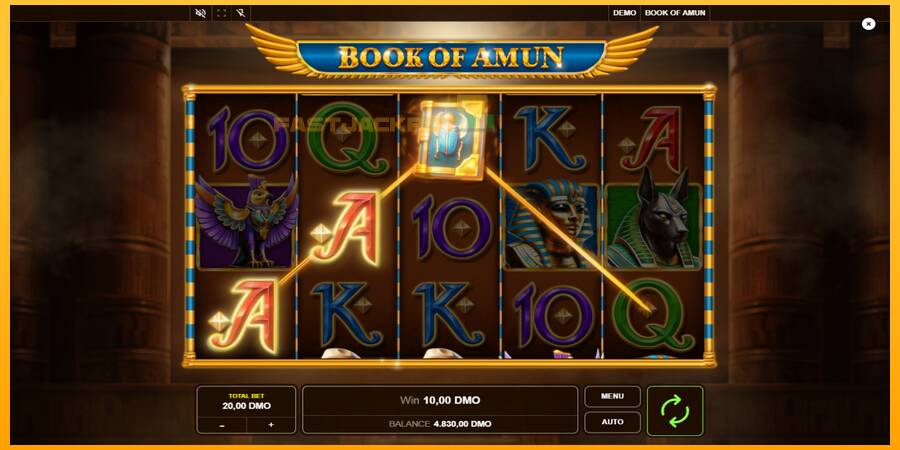 Hrací automat: Book of Amun s reálnou šancou na výhru