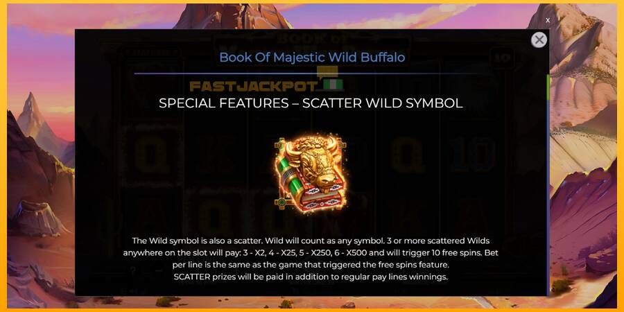 Hrací automat: Book of Majestic Wild Buffalo s reálnou šancou na výhru