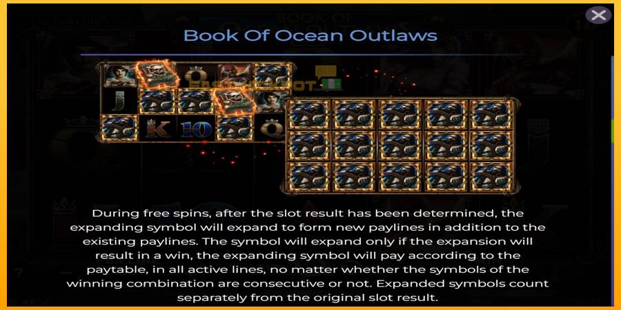 Hrací automat: Book of Ocean Outlaws s reálnou šancou na výhru