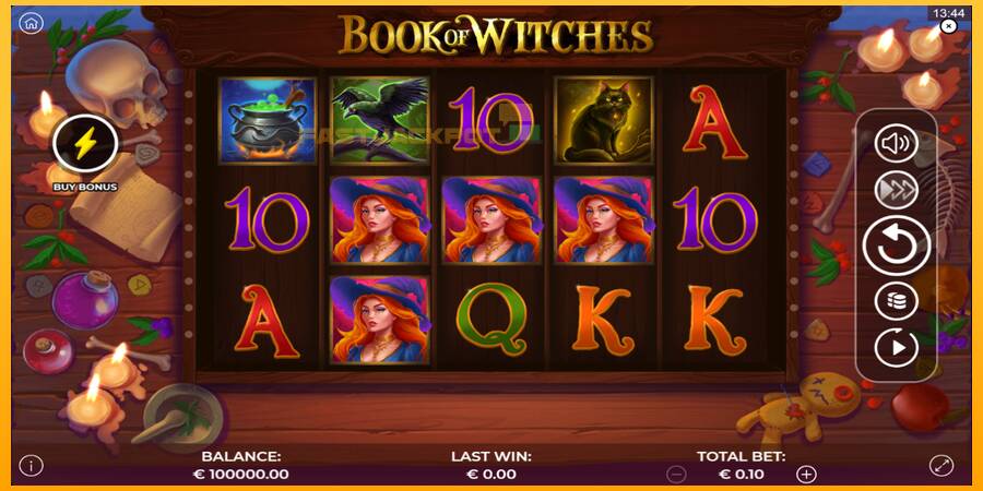 Hrací automat: Book of Witches s reálnou šancou na výhru