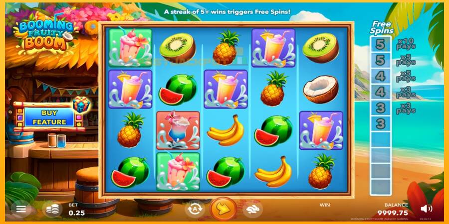 Hrací automat: Booming Fruity Boom s reálnou šancou na výhru