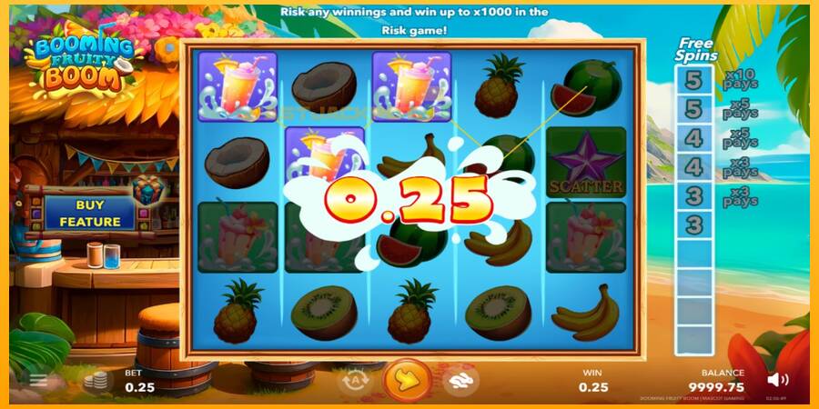 Hrací automat: Booming Fruity Boom s reálnou šancou na výhru