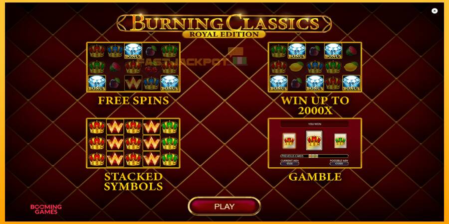 Hrací automat: Burning Classics Royal Edition s reálnou šancou na výhru