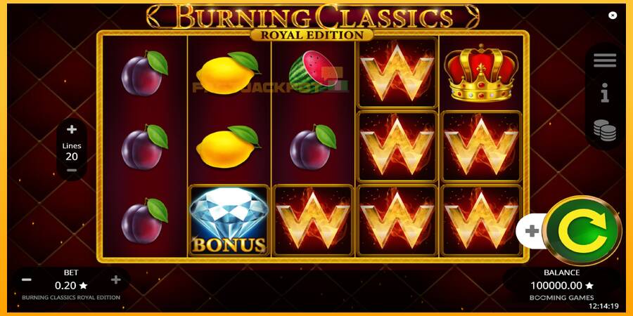 Hrací automat: Burning Classics Royal Edition s reálnou šancou na výhru