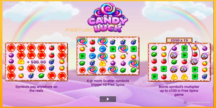 Hrací automat: Candy Luck s reálnou šancou na výhru