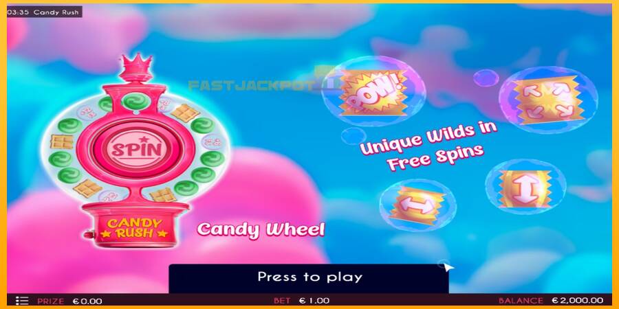 Hrací automat: Candy Rush s reálnou šancou na výhru