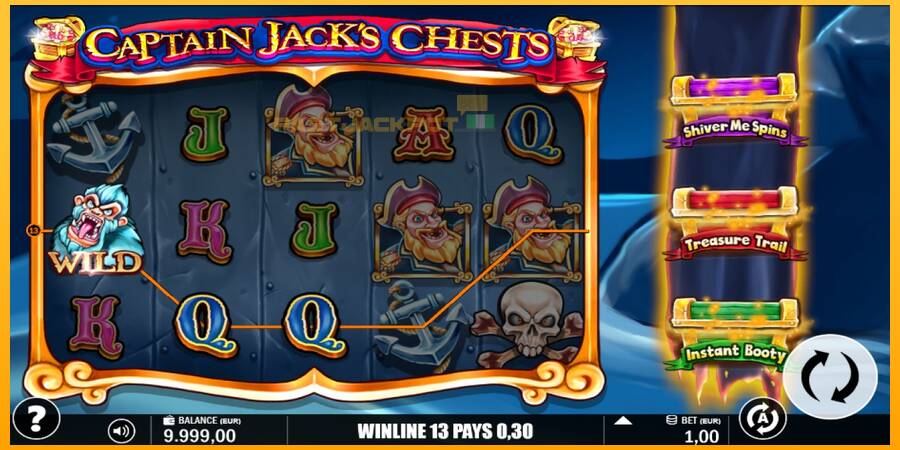 Hrací automat: Captain Jacks Chests s reálnou šancou na výhru